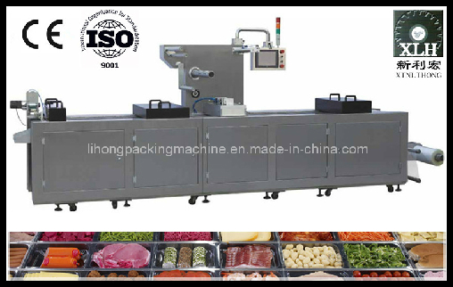 Dlz-520 Full Automatic Continuous Stretch Cooled Food Vacuum Packaging Machine