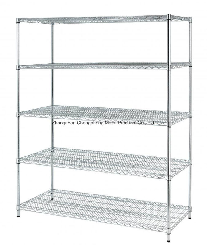 800lbs Adjustable Shelf Steel Wire Metal Shelving Rack with NSF and SGS Approval