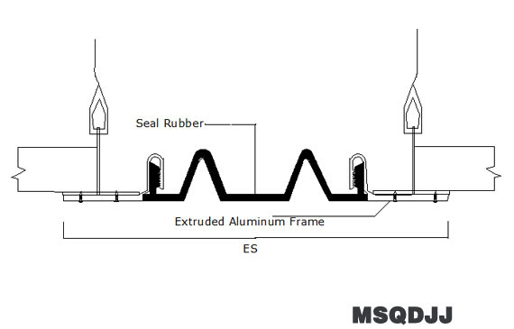 Popular Extruded Aluminum Rubber Ceiling Wall Joint