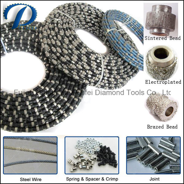 10.5mm 11mm 11.5mm Bead Quarry Cutting Diamond Wire Saw Rope