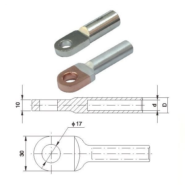 Dtc (DTCL) Type Bimetal Terminals for Cable Branch (600A)