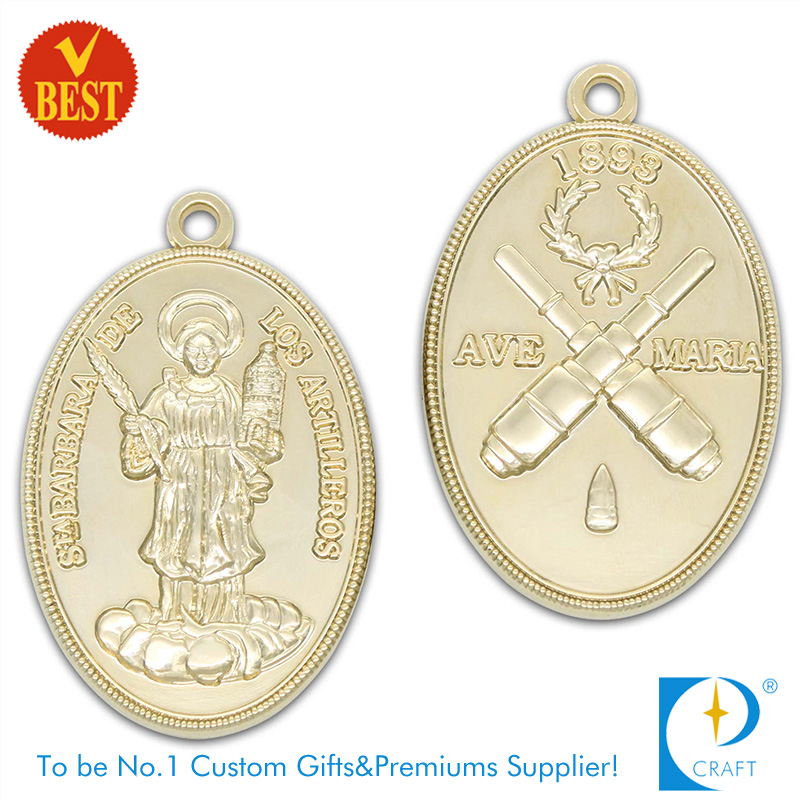 Customized Zinc Alloy Pressure Stamping 2D Both Side Religious Medal in High Quality