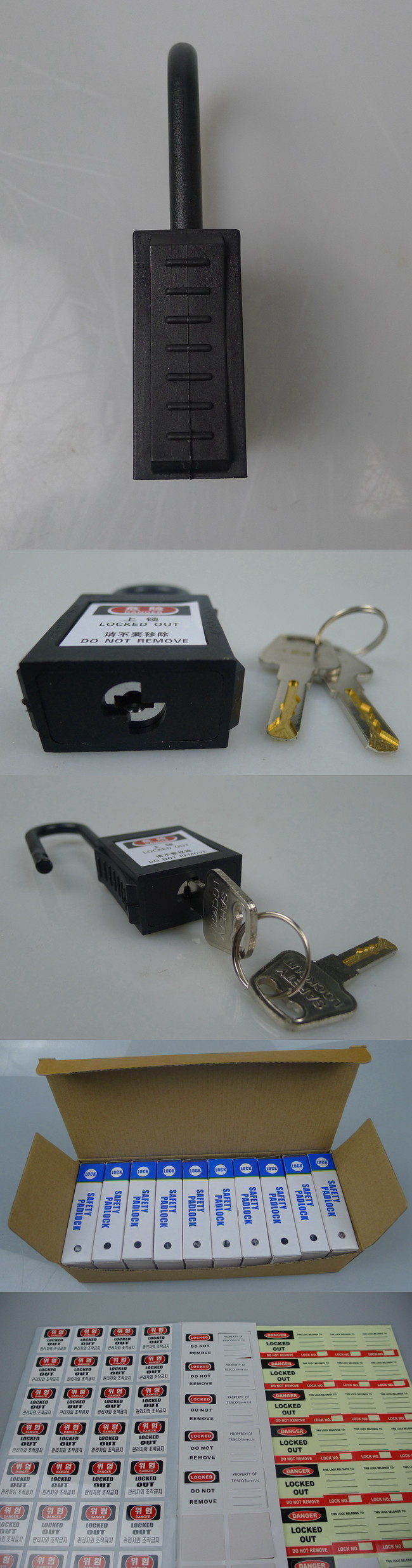 38mm Non-Conductive Nylon Shackle ABS Body Safety Padlock (BD-G11)