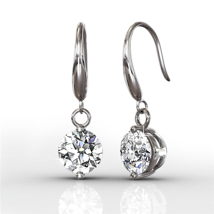 Destiny Jewellery Crystal From Swarovski 925 Sliver Hook R Earrings