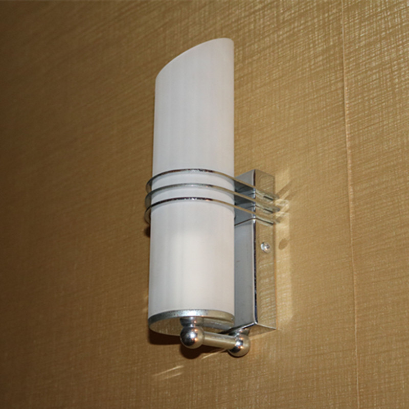 Opal White Glass Indoor Bedside Incandesent up Wall Lamp