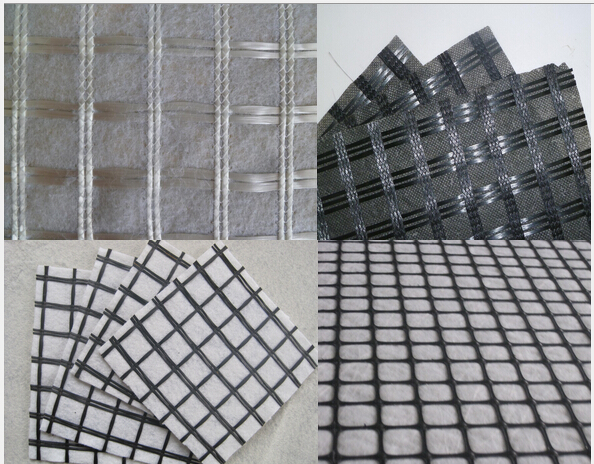 Fiberglass Geogrid Composite with Geotextile With CE