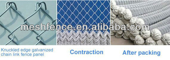 5*5cm Mesh Fencing Commercial Galvanized Chain Link Fencing with Barbed Wire