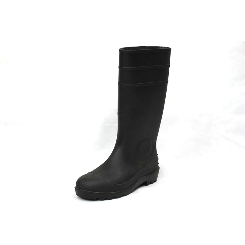 PVC Rain Boots (Black upper/Black Sole)