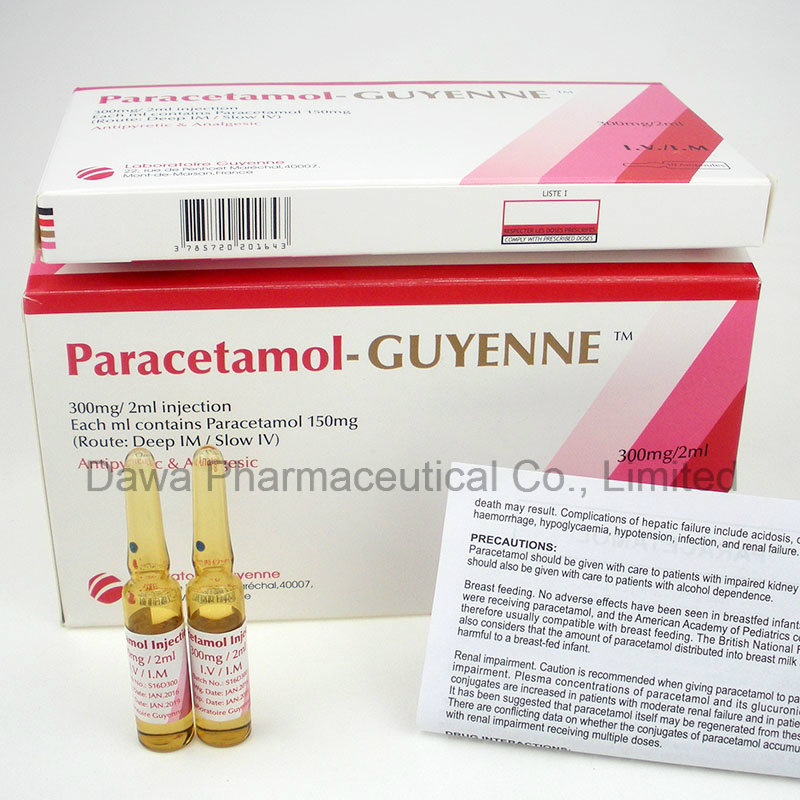 Paracetamol-Guyenne 600mg/ 5ml Injectioneach Ml Contains Paracetamol Injection 120mg