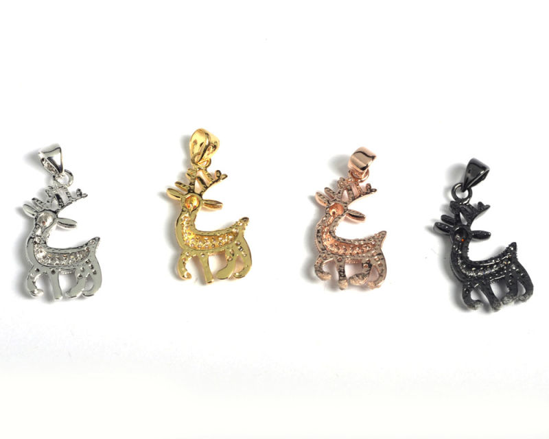 Factory Sale Giraffe Shape Fashion Copper Pendant Jewelry Charms