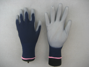 Dark Blue 13G PU Coated Safety Work Glove