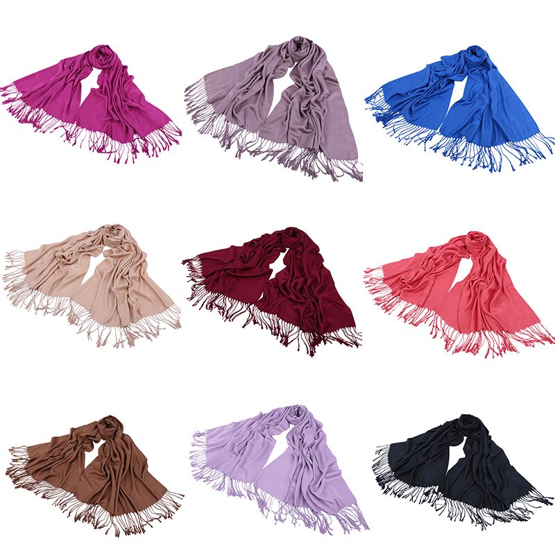 Fashion 100% Pashmina Solid Long Scarf Wholesale