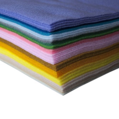 DIY Polyester Felt Nonwoven Fabric Sheet for Craft Work 42 Colors Super Soft Squares 5.9*5.9inch, About 1.5mm Thick,