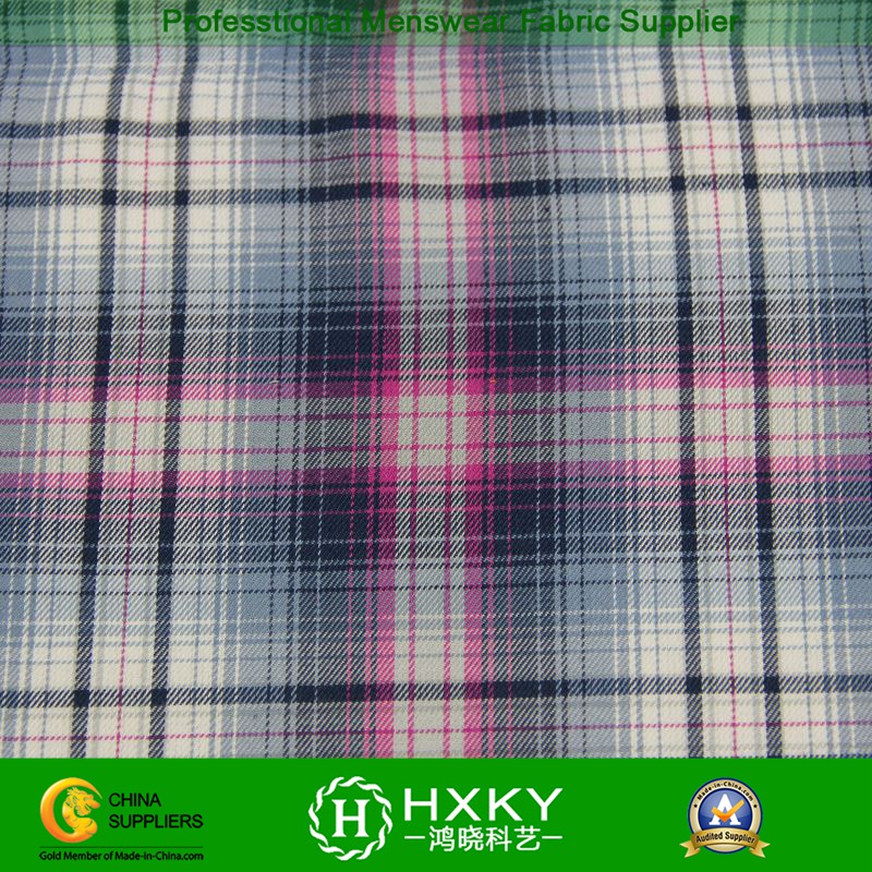 Ripstop Pattern Yarn Dyed Polyester Fabric for Casual Skirt