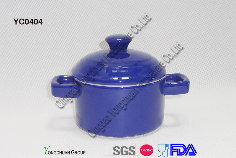 Two Tone Color Mini Casserole with Lid