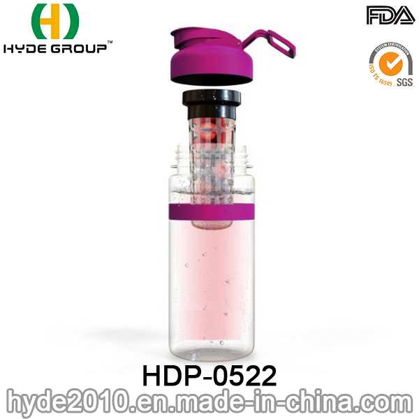 Popular Portable Plastic Fruit Infusion Bottle, 32oz BPA Free Tritan Fruit Infuser Water Bottle (HDP-0522)