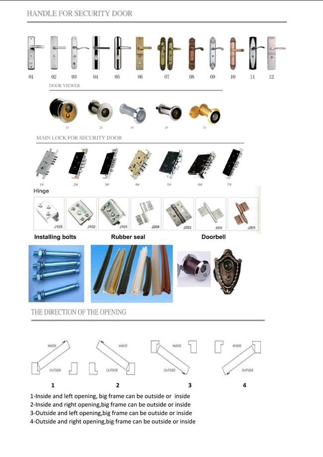 New Design and Hot Sale Steel Door for Middle East Market (RA-S029)