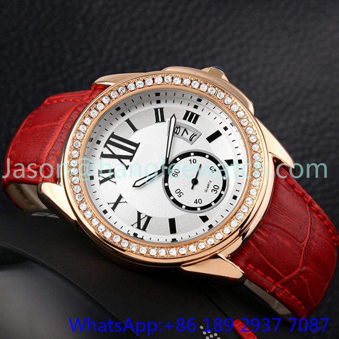 Top-Quality Alloy Luxury Watches with Genuine Leather Hl- 15046