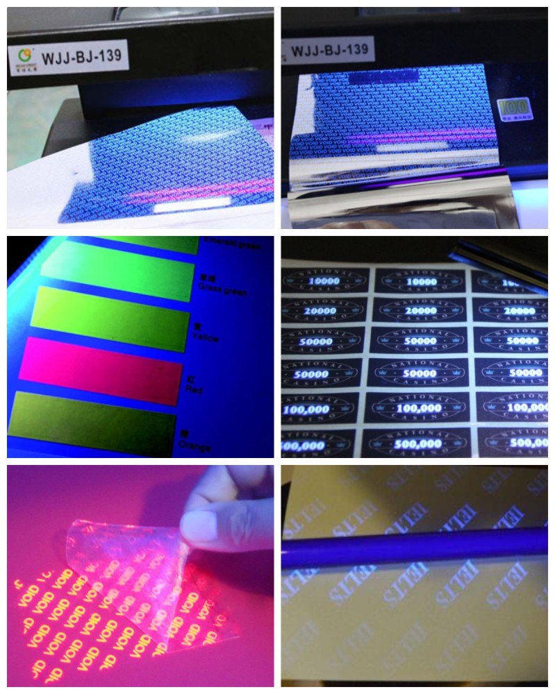 Hologram Tamper Evident Fluorescent Foil