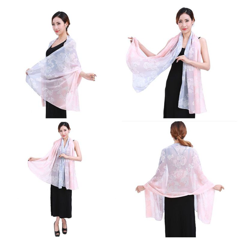 Fashion Printed Polyester Long Scarf for Lady