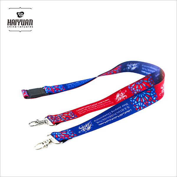 National Wind Dye Sublimation Lanyards in Vibrant Full Color.