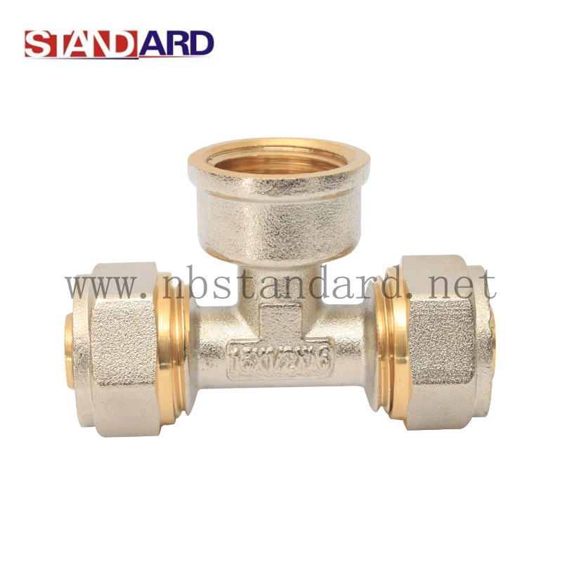 Brass Compression Fitting with Nickel Plated