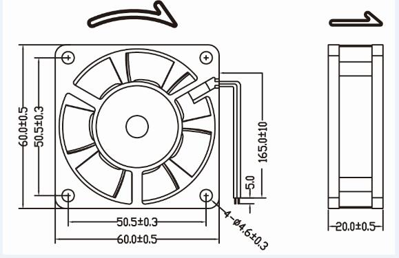 Xj6020 Cooler 60mm PWM Signal Waterproof DC Brushless Fan