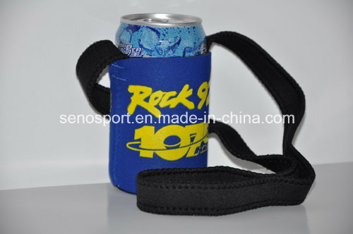 330ml Neoprene Can Koozie Wth Strap (SNCC03)