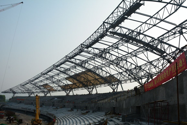 Prefabricated Steel Stadium Building Roof Structure Design