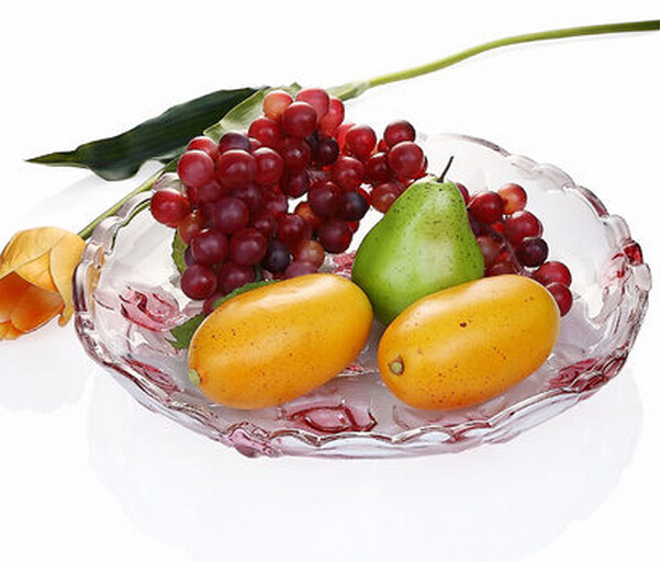 Colorful Customized Decoration Crystal Glass Fruit Bowl