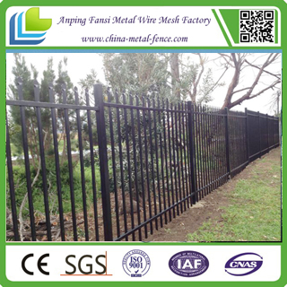 Powder Coated Spear Top Metal Steel Fence