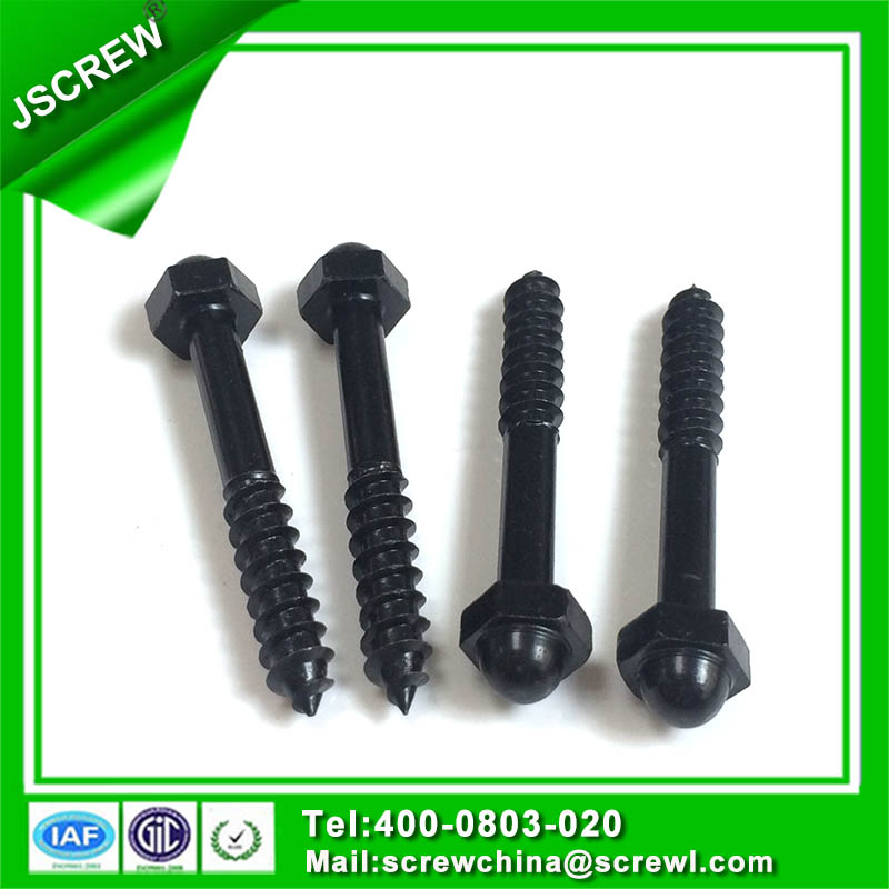 China Supply Customized Round Hex Head Self Tapping Black Bolt