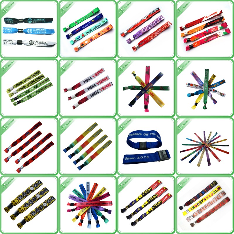 Wholesale Professional Custom Festival Fabric Woven Wristbands