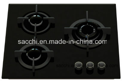 3 Burner Tempered Glass Gas Hob