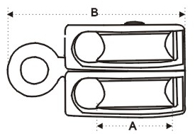 Fixed Zinc Alloy Pulley with Double Wheel Dr-7320b