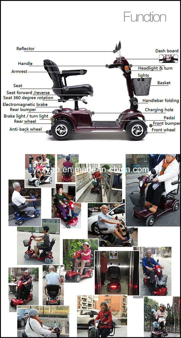 Electric Scooter with 4 Wheels for Adults Ce Approved