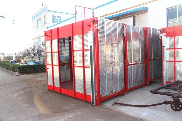 China Construction Building Manufacturer Double Cages Building Hoist