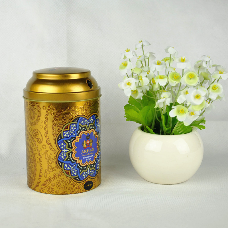 Customized Colourful Round Tea Tin Box, Colourful Tea Tin Box for Packaging