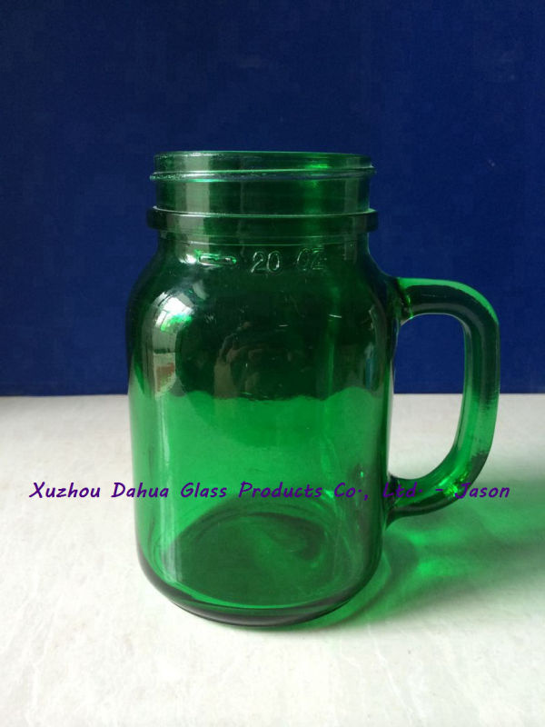 600ml Food Grade Mason Jar with Handle