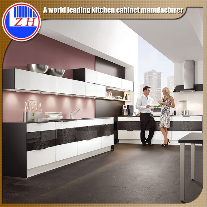 Modern Glossy Anti Scartch Fiber Kitchen Furniture for Sale