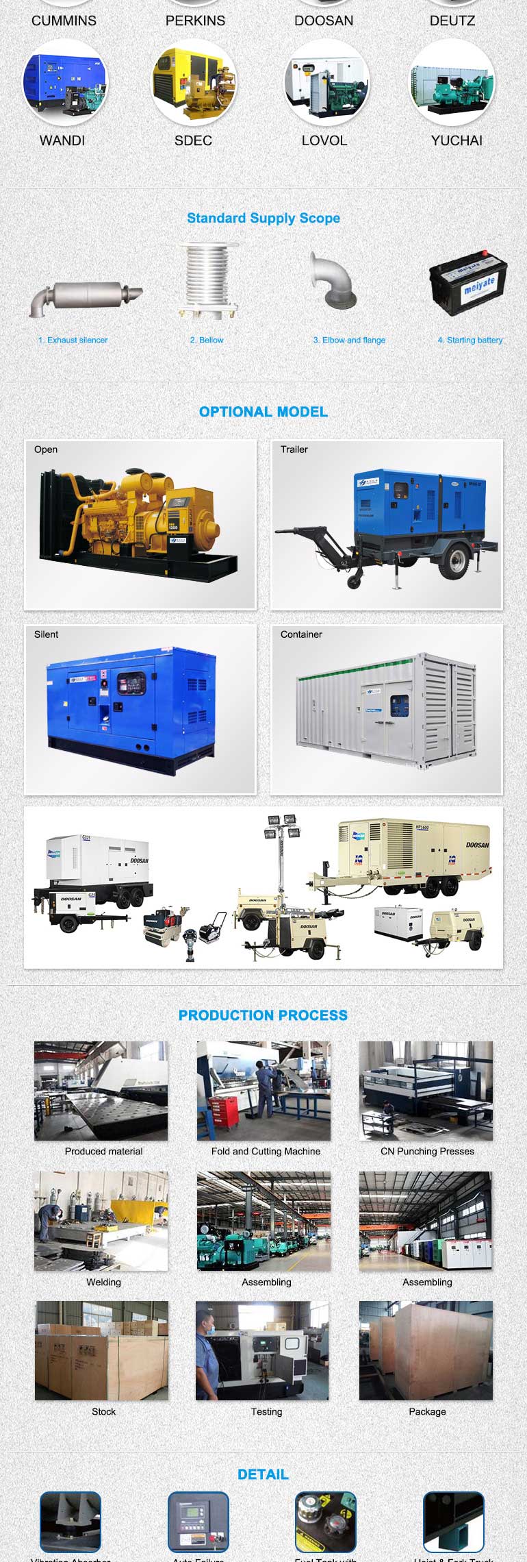 Open Frame Portable 1/3phase 5kw/6.5kVA Diesel Generator