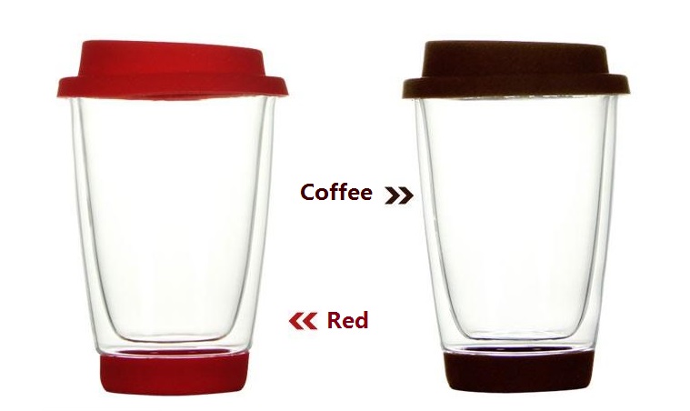 350ml Glass Mug Double Wall Coffee Cup