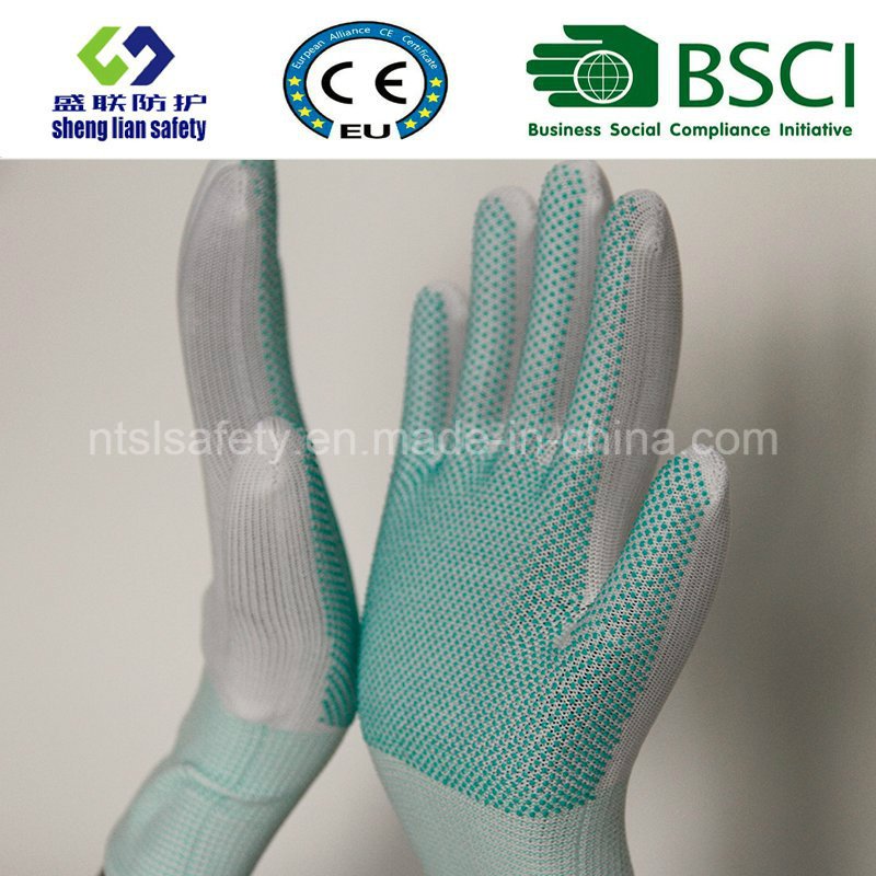 PVC Dots Polyester Work Safety Gloves