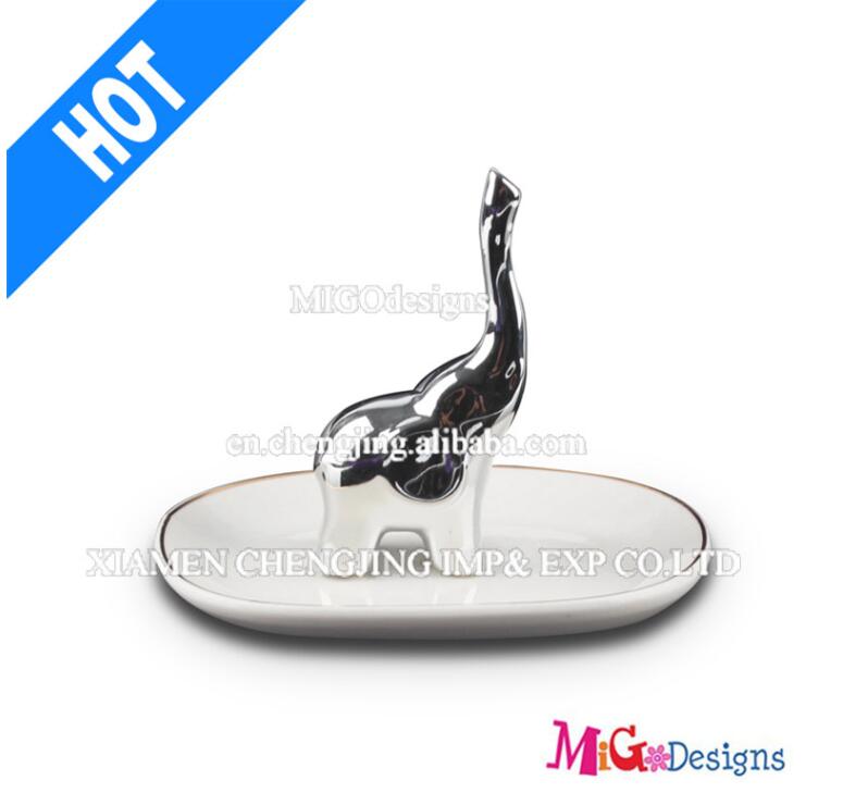 Ceramic Hot Seller Elephant Jewelry Ring Holder