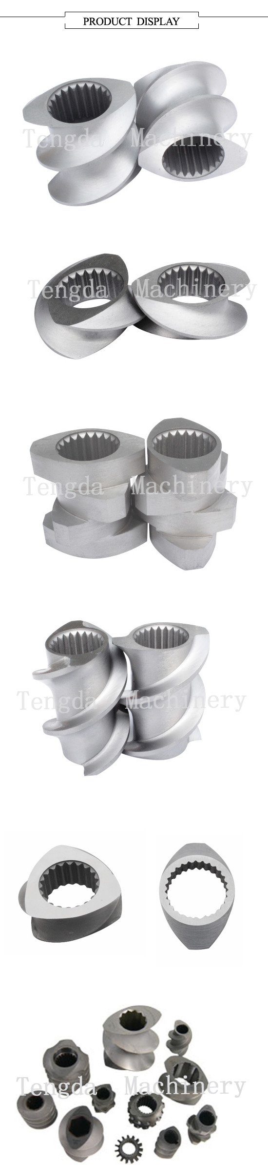 Screw Element Stainless Steel Material for Screw Extruder