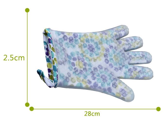 Colorful Round DOT Pattern Heat Resistant Silicone Glove