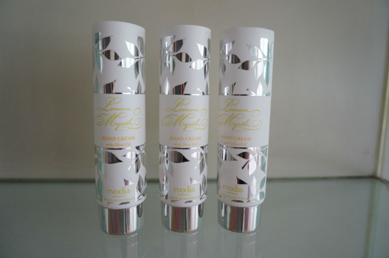 Plastic Soft Tube with Bright Silver Screw Cap for Hand Cream