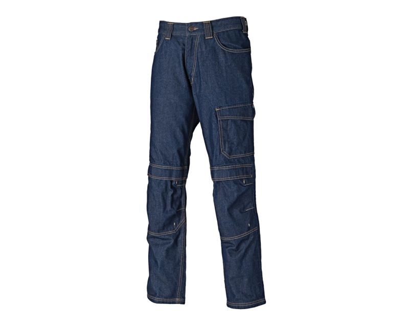 Mens Washable Workwear Cotton Cargo Jeans