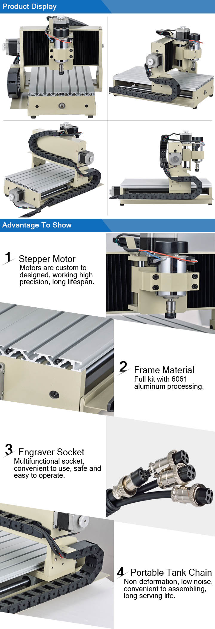 PVC Acrylic Plastic Wood Cutting Engraving CNC Router Machine