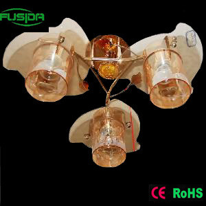 Yellow Color Glass Flower Vintage Fixture Pendant Lighting (X-9234/3)